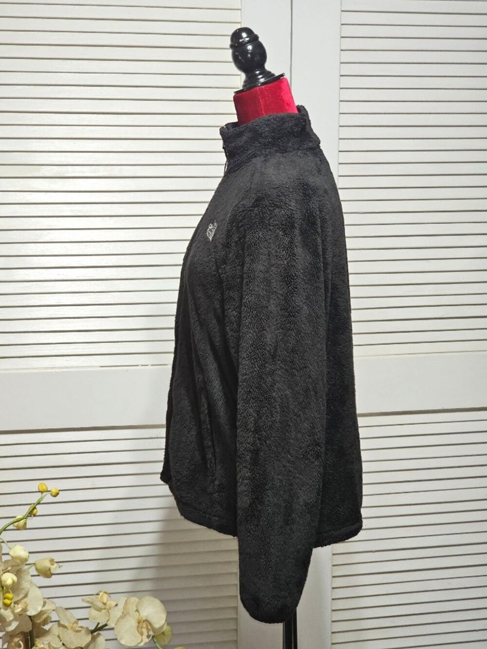 The North Face Women's Black Osito 2 Fleece Jacket Logo Size Medium 2881 - Picture 4 of 13